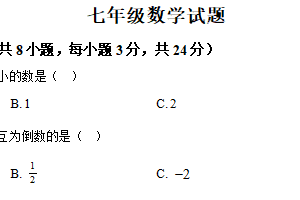 江苏省宿迁市泗洪县2025–2026学年七年级上学期数学期中试卷（含解析）