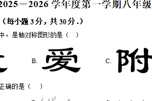 江苏省南通市海安市八所学校2025-2026学年上学期八年级数学期中联考试卷（含解析）