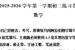 江苏省苏州市苏州工业园区星海实验初级中学2025-2026学年上学期八年级数学期中练习卷（含解析）