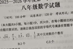 江苏省盐城市滨海县滨淮初级中学2025-2026学年八年级上学期期中考试数学试卷（含答案）