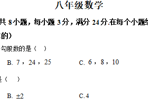 江苏省扬州市江都区2025-2026学年八年级上学期期中数学试卷（含解析）