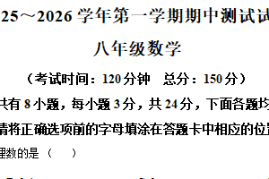 江苏省扬州市仪征市2025-2026学年八年级上学期11月期中数学试题（含解析）