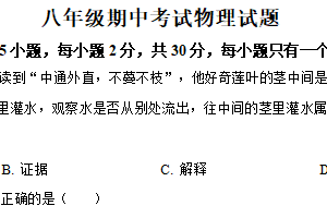 江苏省徐州市沛县五中联盟学区2025-2026学年八年级上学期11月期中物理试题（含解析）