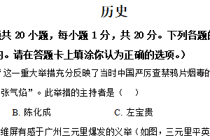 江苏省宿迁市宿豫区2025-2026学年八年级上学期11月期中历史试题（含解析）